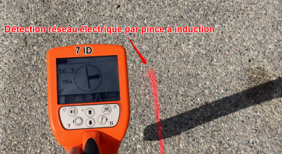 Détection électromagnétique d'un réseau électrique par pince à induction